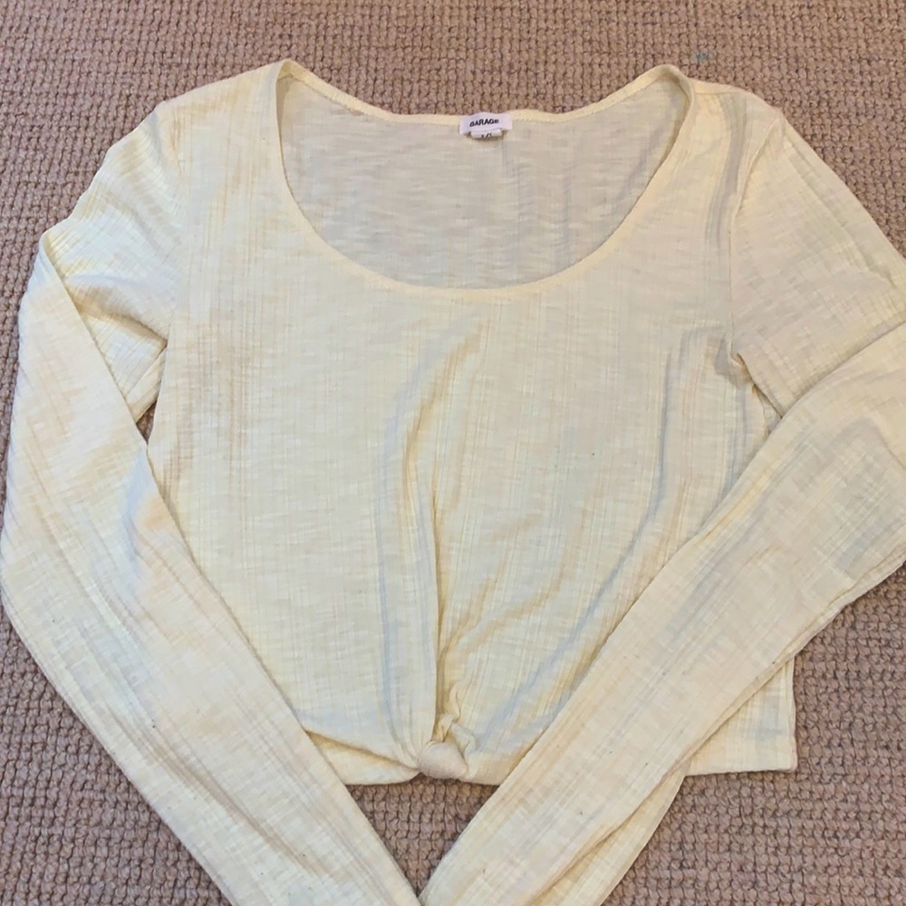 Garage baby yellow scoop neck top